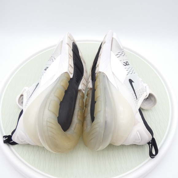 Nike Air Max 270 AH8050-100 Mens US 12 Running Shoes White Black Mesh Sneakers - Picture 6 of 11